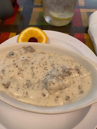 Harbaugh's Cafe signature dishes Biscuits and Gravy
The Flapper
Sweet Sensation Sandwich